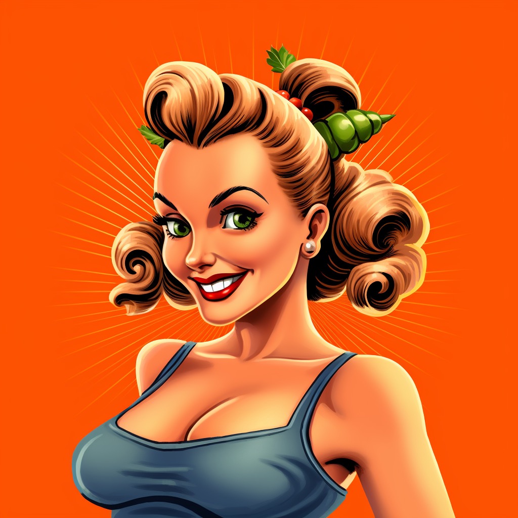 Retro Pige Ai Stock Photo 
