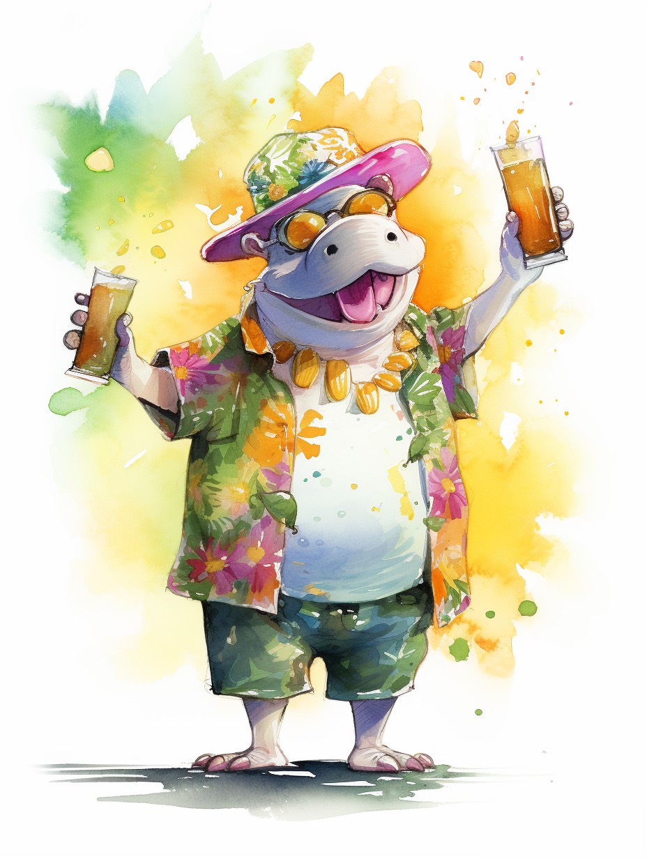  Happy Hippo Ai Stock Photo 