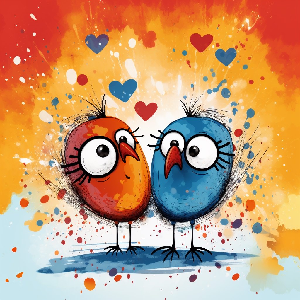  Love Birds Ai Stock Photo 