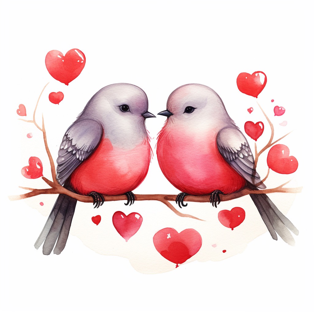  Love Birds Ai Stock Photo 