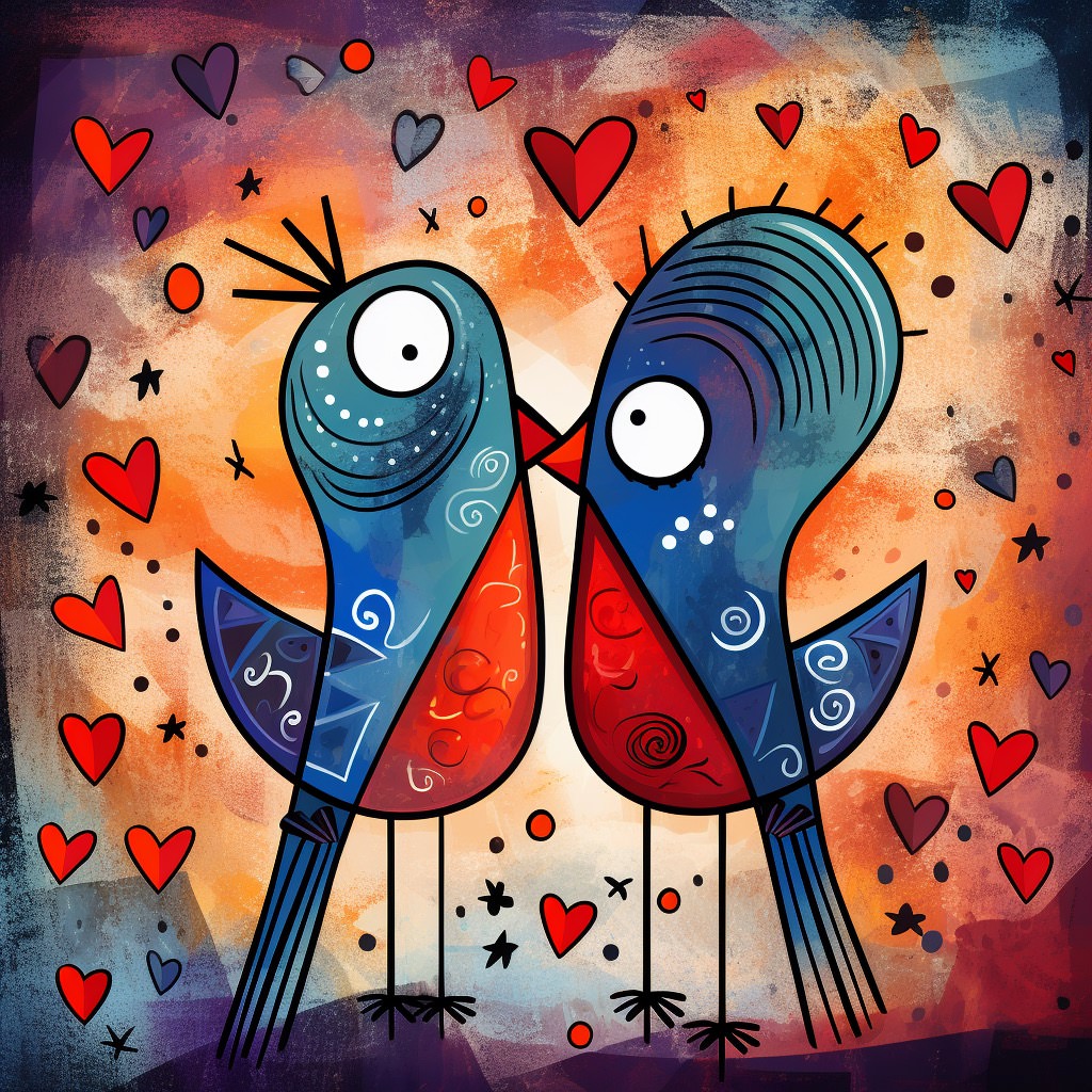  Love Birds Ai Stock Photo 