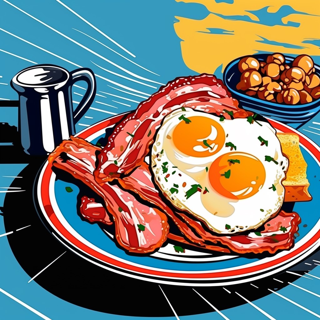  English Breakfast Ai Stock Photo 