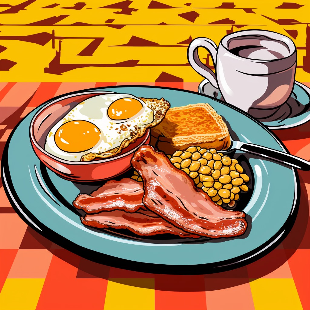  English Breakfast Ai Stock Photo 