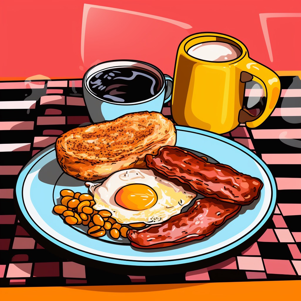  English Breakfast Ai Stock Photo 
